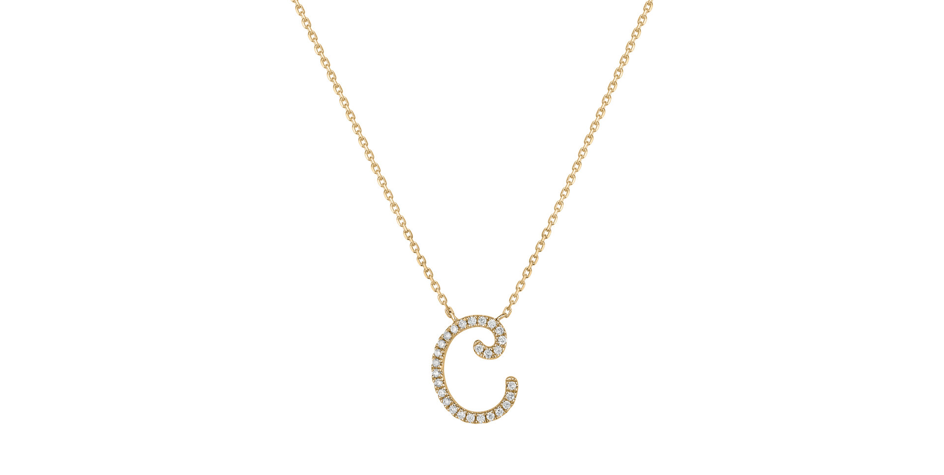 Diamond necklace Curly Glitter C
