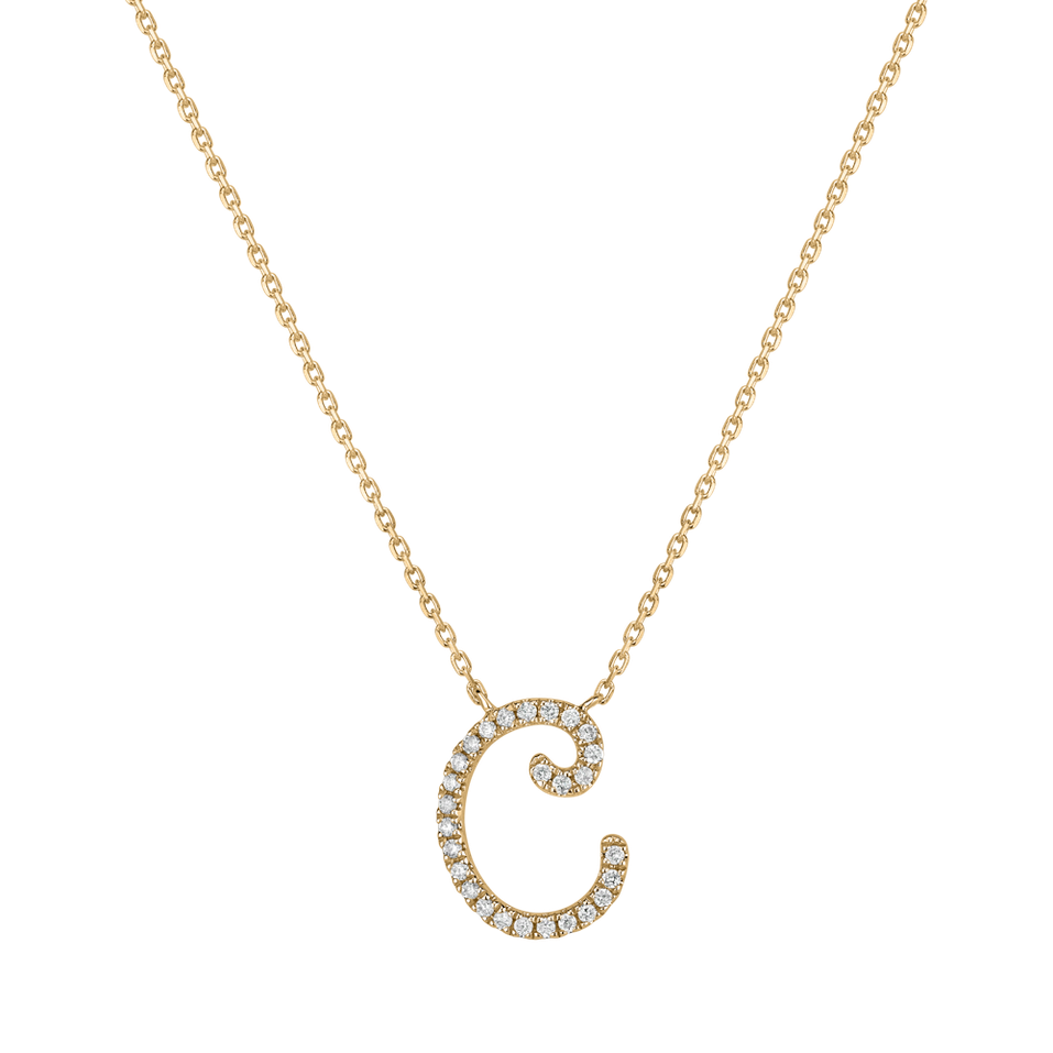 Diamond necklace Curly Glitter C