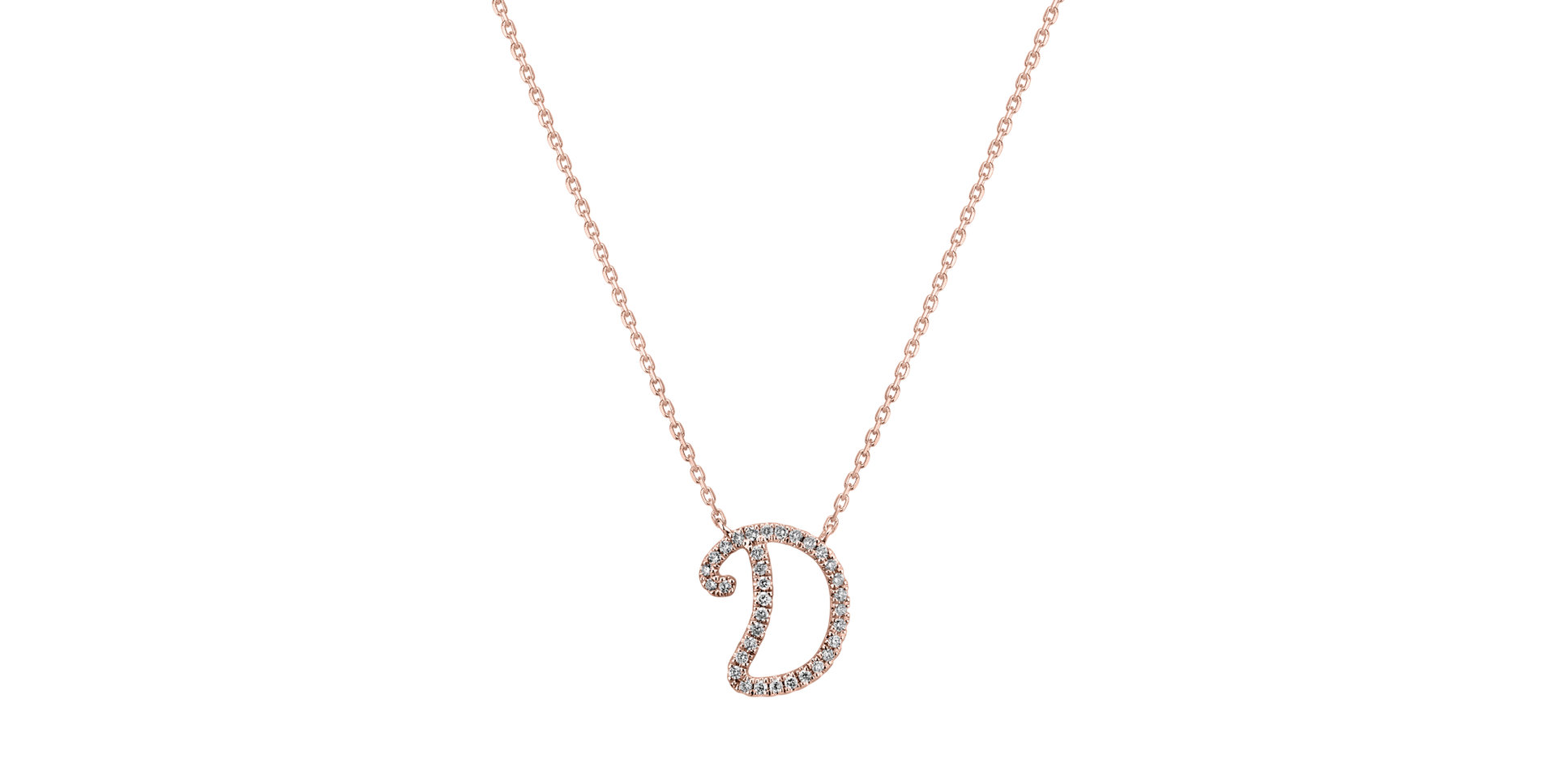 Diamond necklace Curly Glitter D