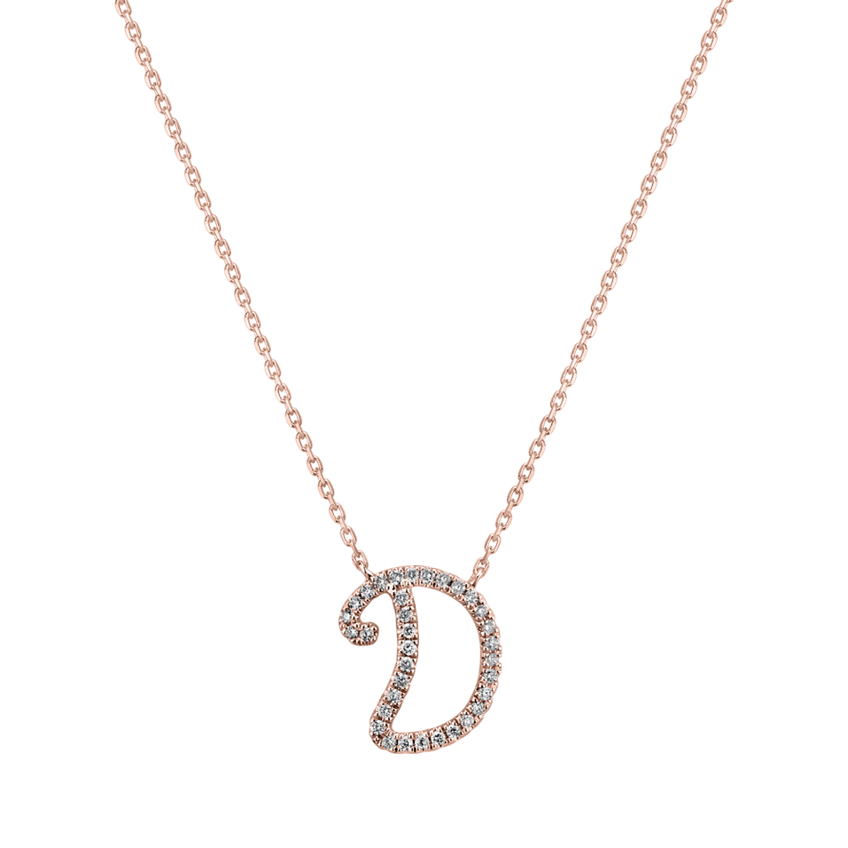 Diamond necklace Curly Glitter D