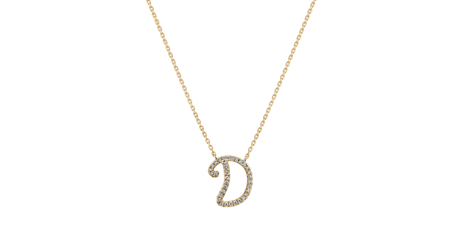 Diamond necklace Curly Glitter D