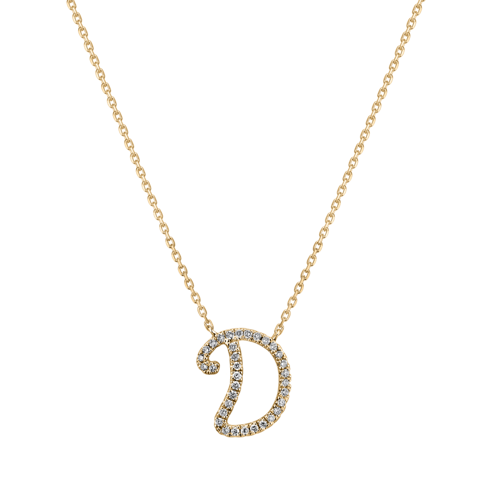 Diamond necklace Curly Glitter D