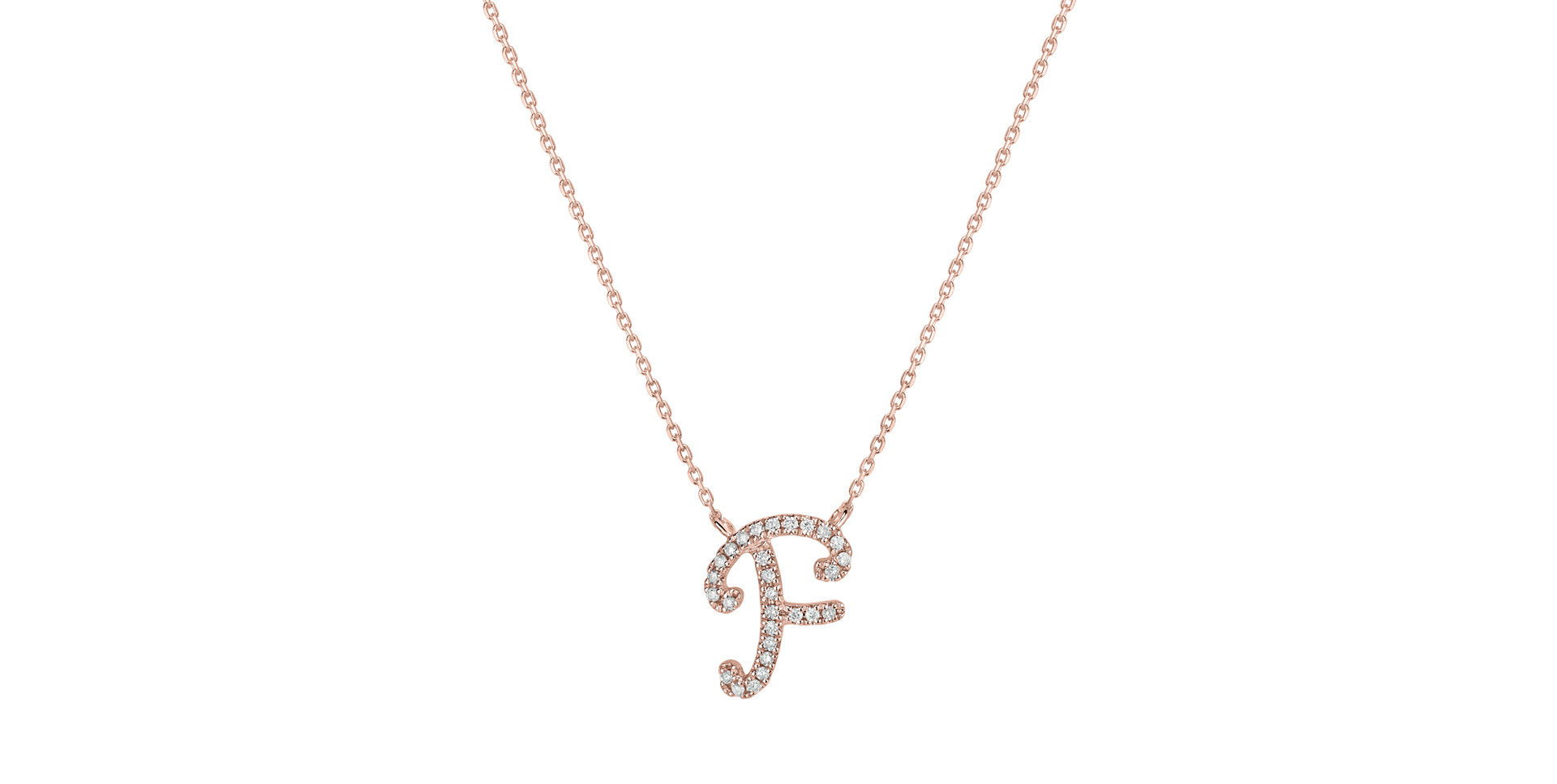 Diamond necklace Curly Glitter F