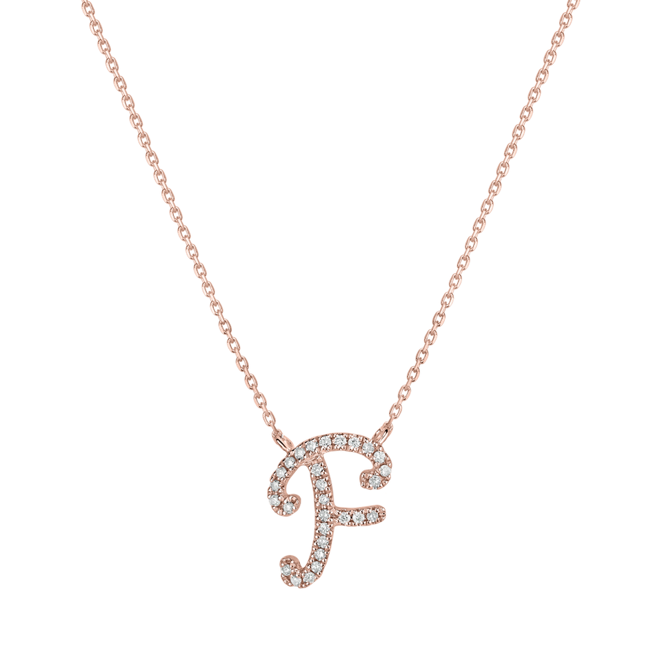 Diamond necklace Curly Glitter F