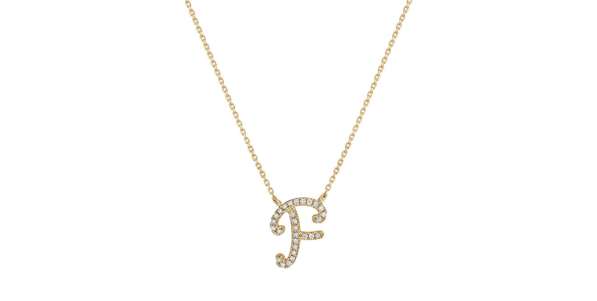 Diamond necklace Curly Glitter F
