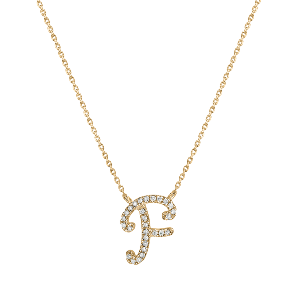 Diamond necklace Curly Glitter F