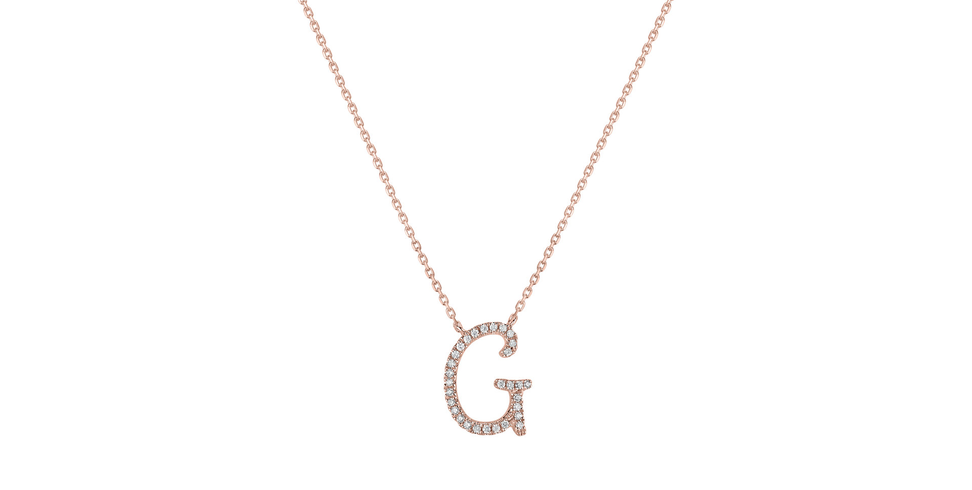 Diamond necklace Curly Glitter G