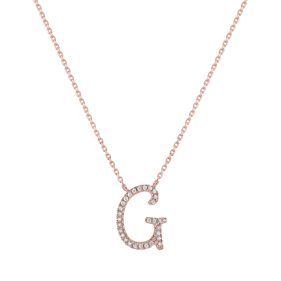 Diamond necklace Curly Glitter G