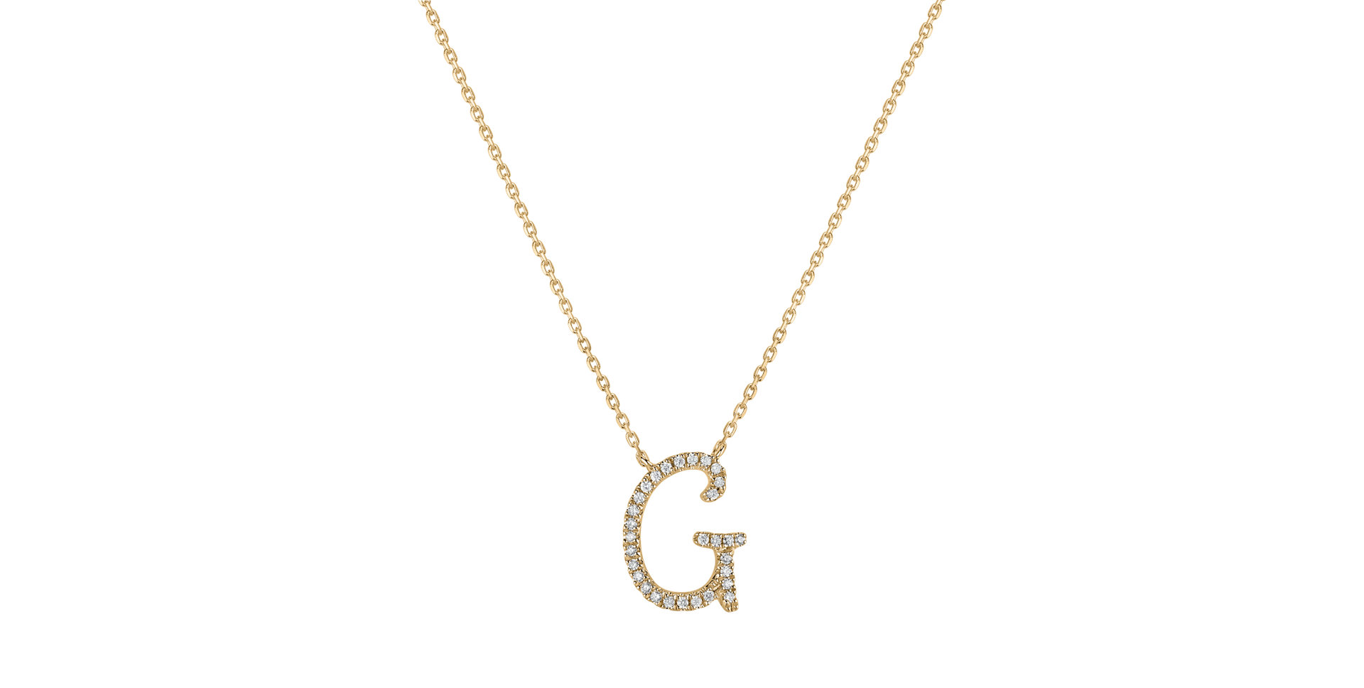 Diamond necklace Curly Glitter G