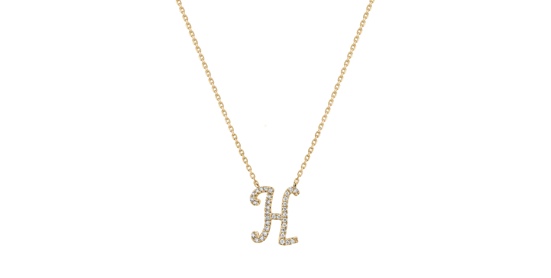Diamond necklace Curly Glitter H