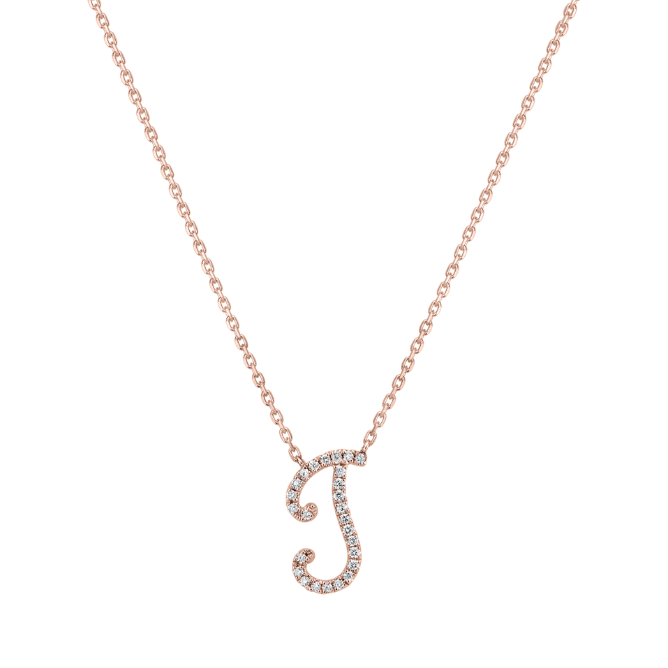 Diamond necklace Curly Glitter J