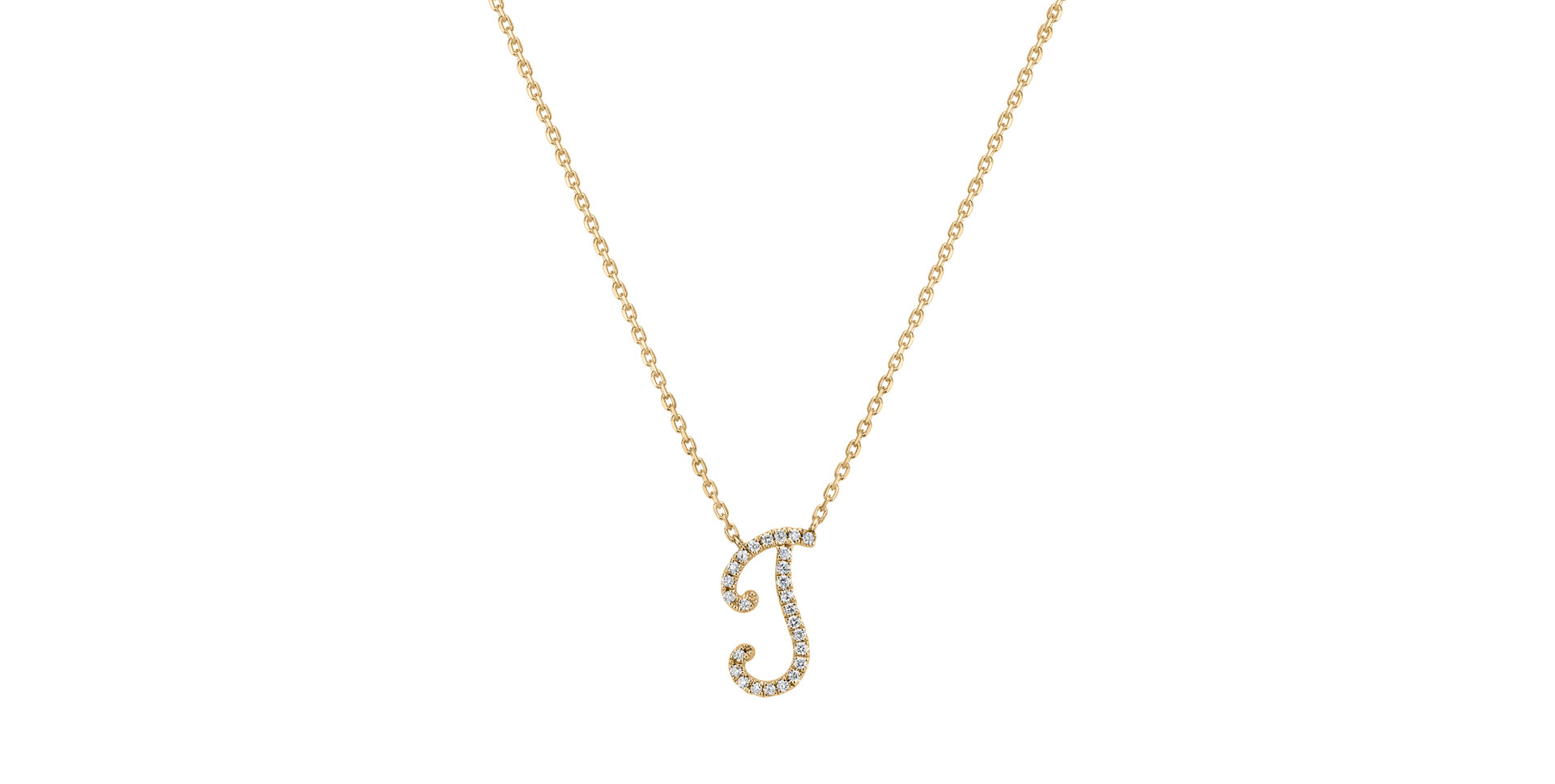 Diamond necklace Curly Glitter J