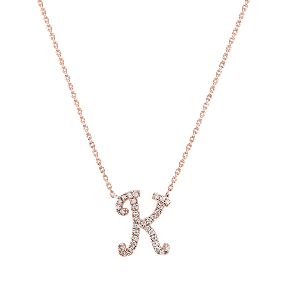Diamond necklace Curly Glitter K