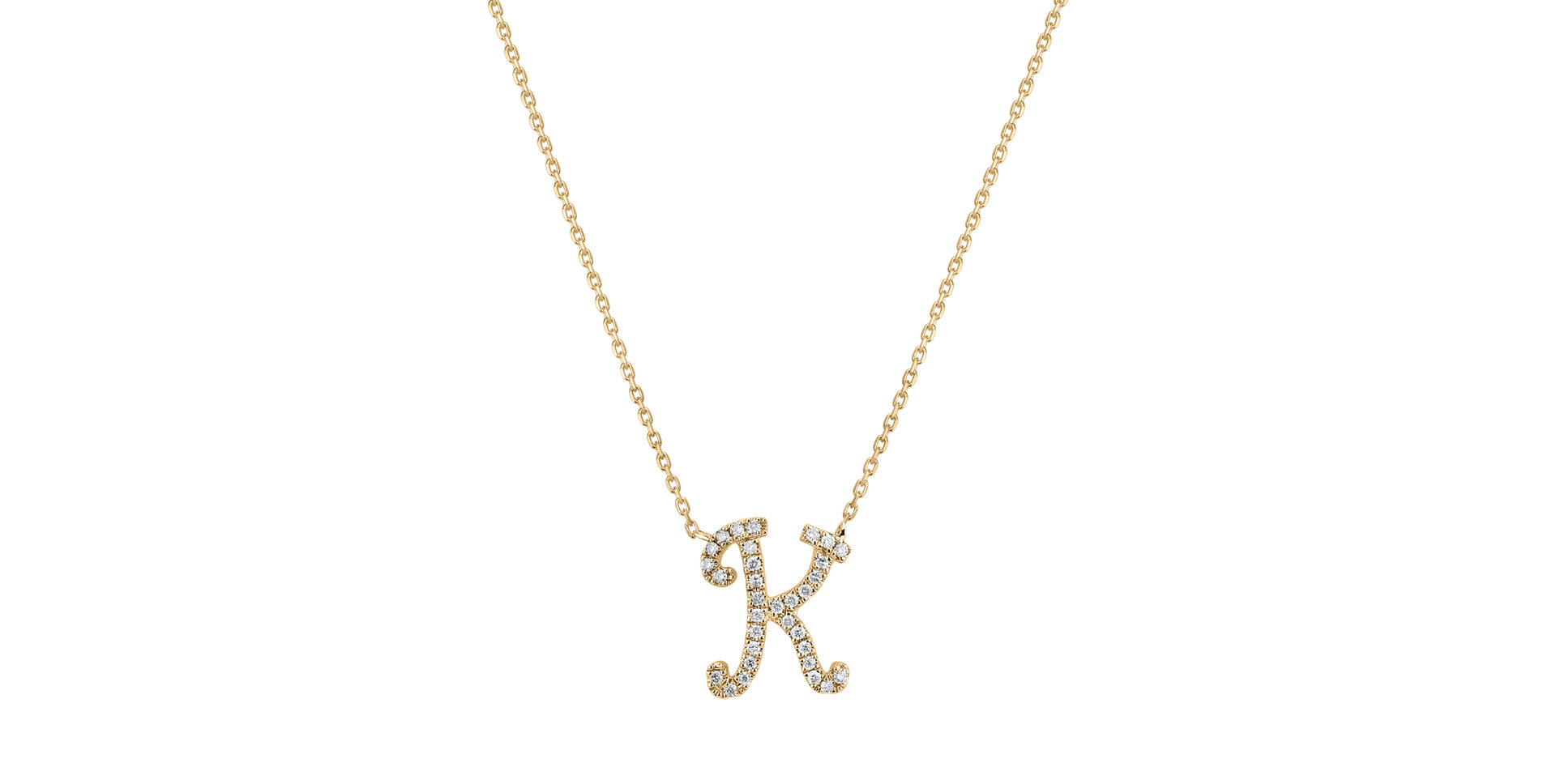 Diamond necklace Curly Glitter K