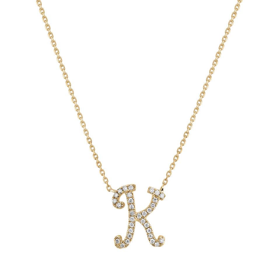 Diamond necklace Curly Glitter K