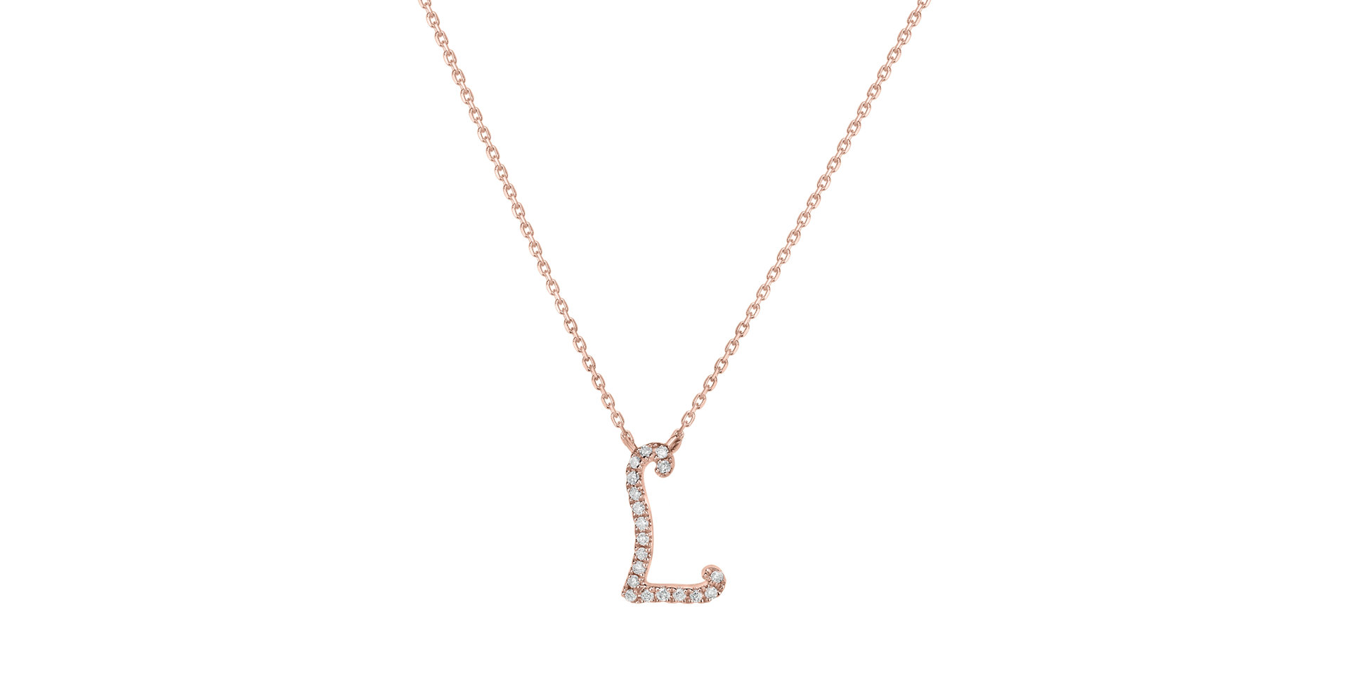Diamond necklace Curly Glitter L