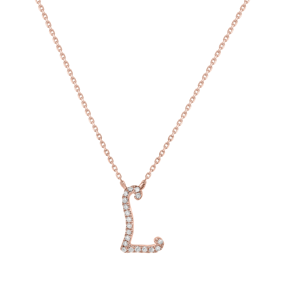 Diamond necklace Curly Glitter L
