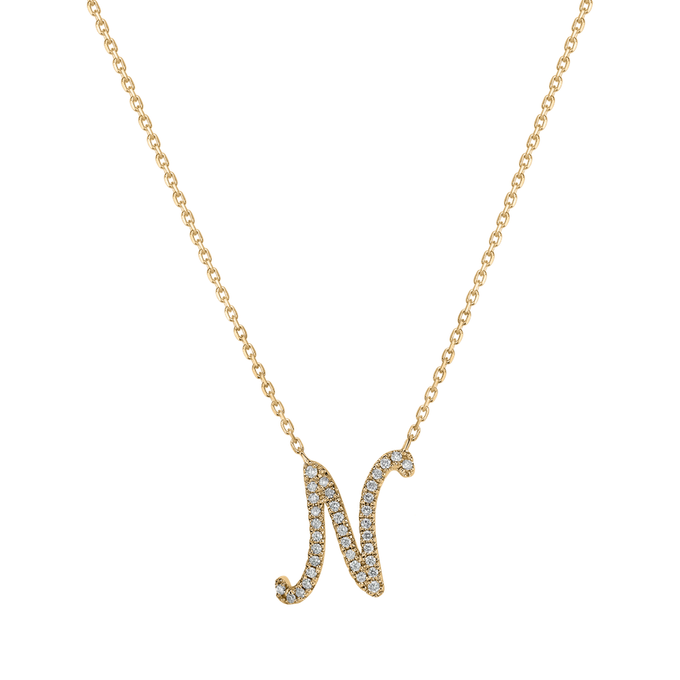 Diamond necklace Curly Glitter N