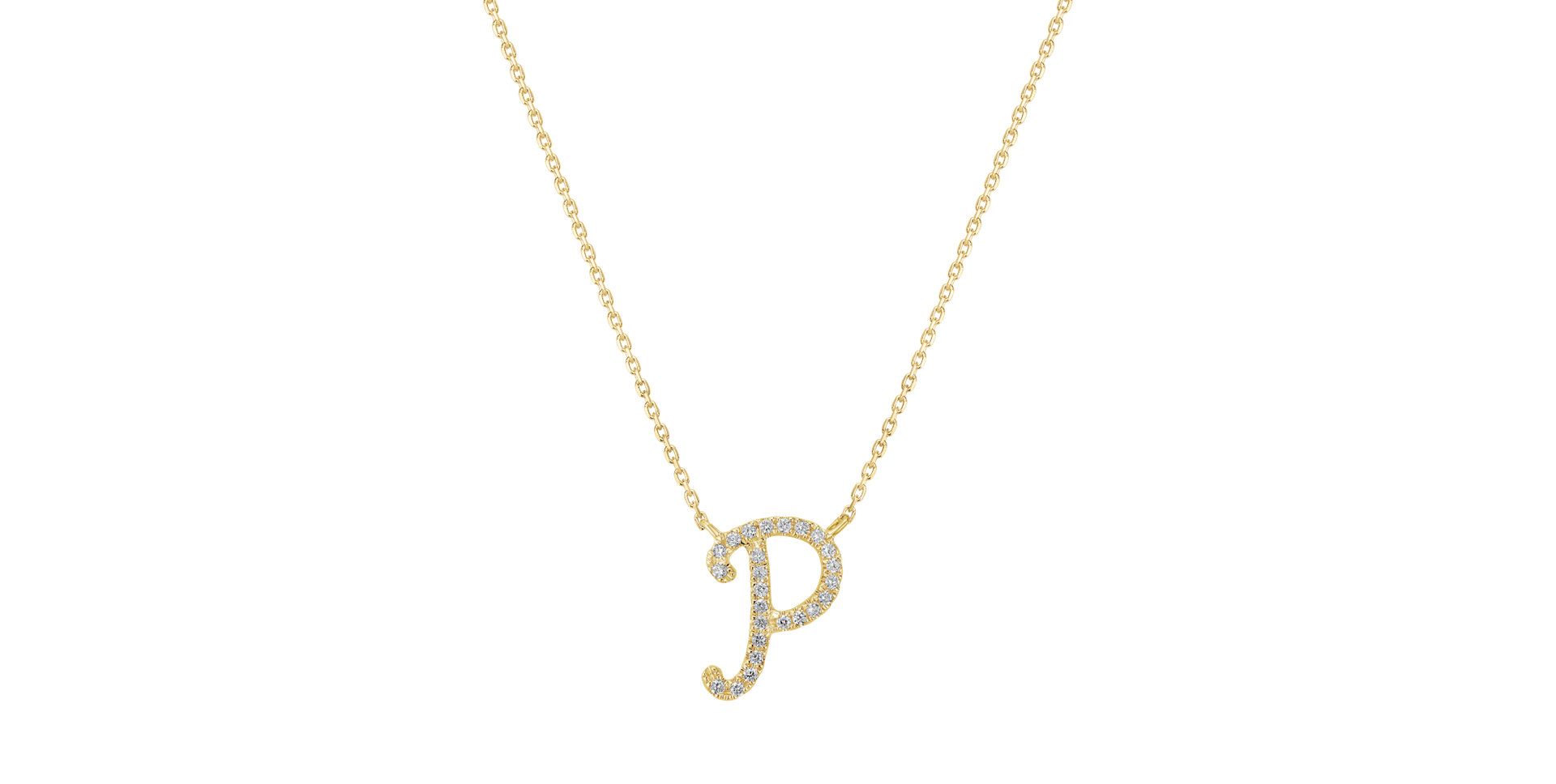 Diamond necklace Curly Glitter P