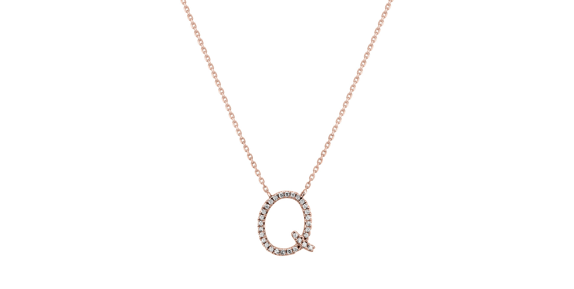 Diamond necklace Curly Glitter Q