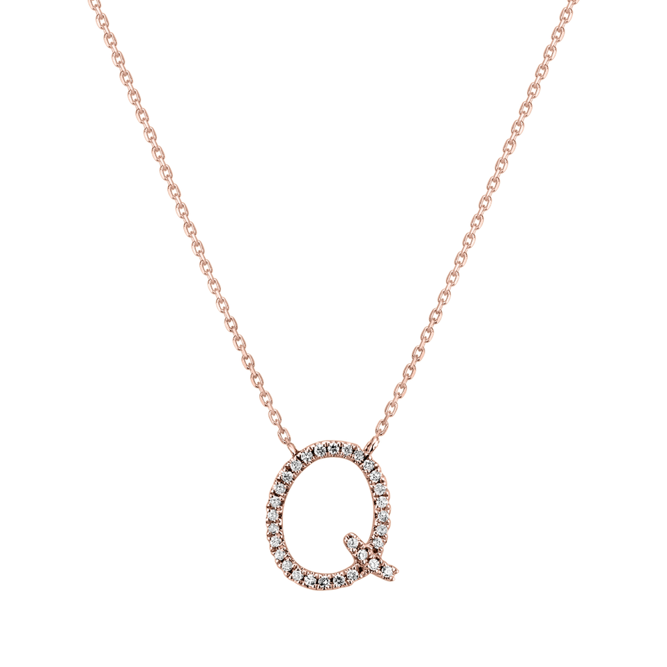 Diamond necklace Curly Glitter Q