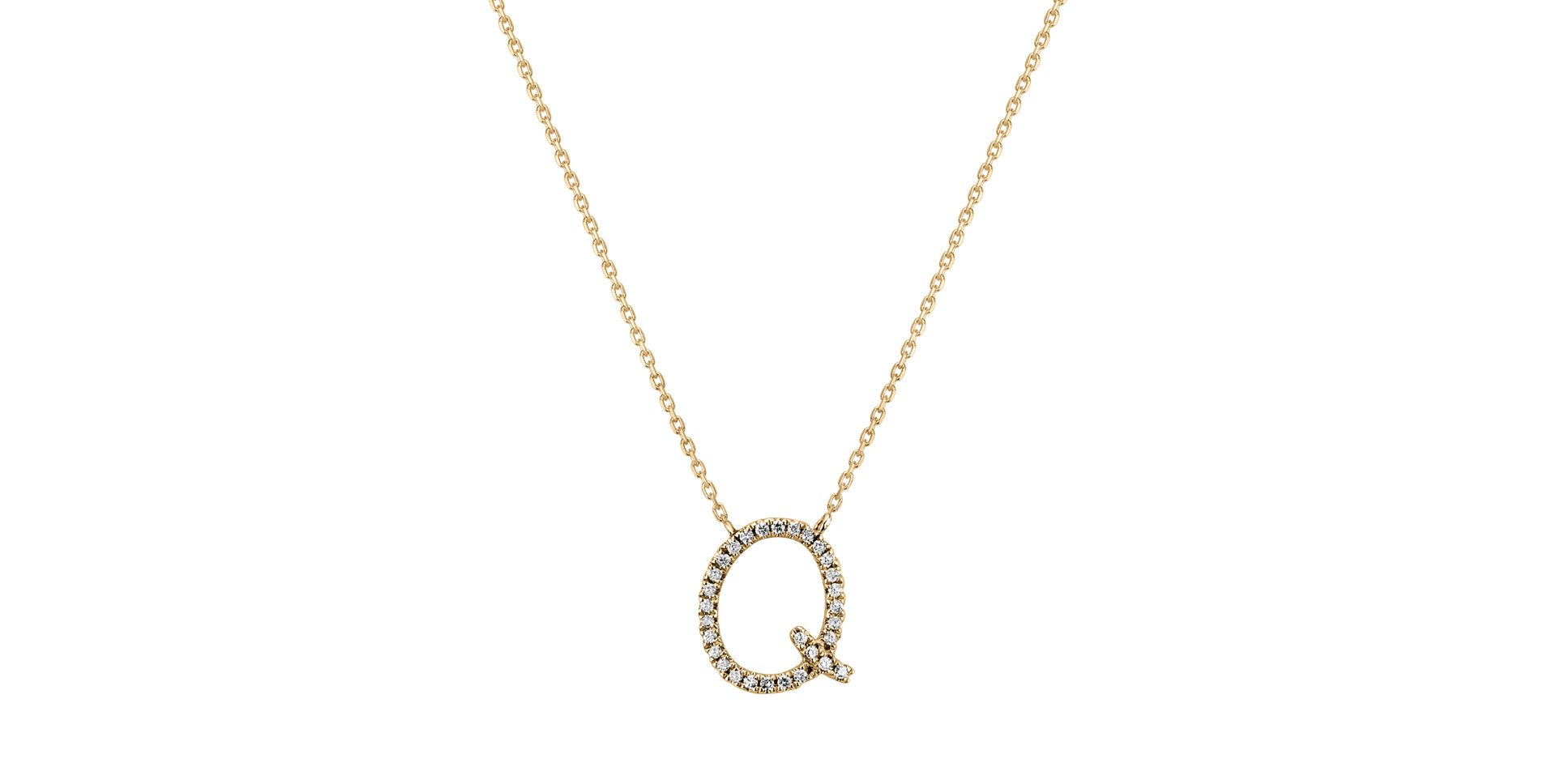 Diamond necklace Curly Glitter Q