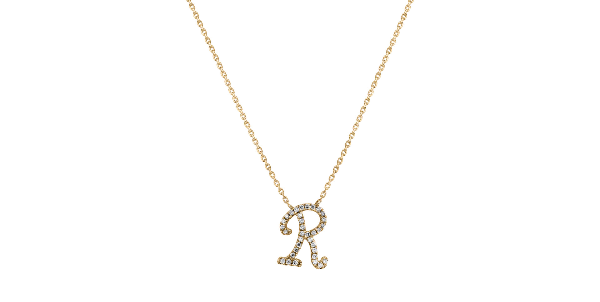 Diamond necklace Curly Glitter R