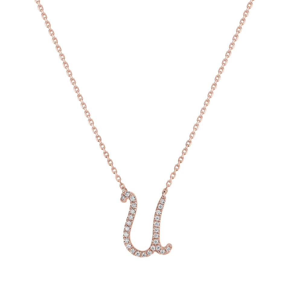 Diamond necklace Curly Glitter U