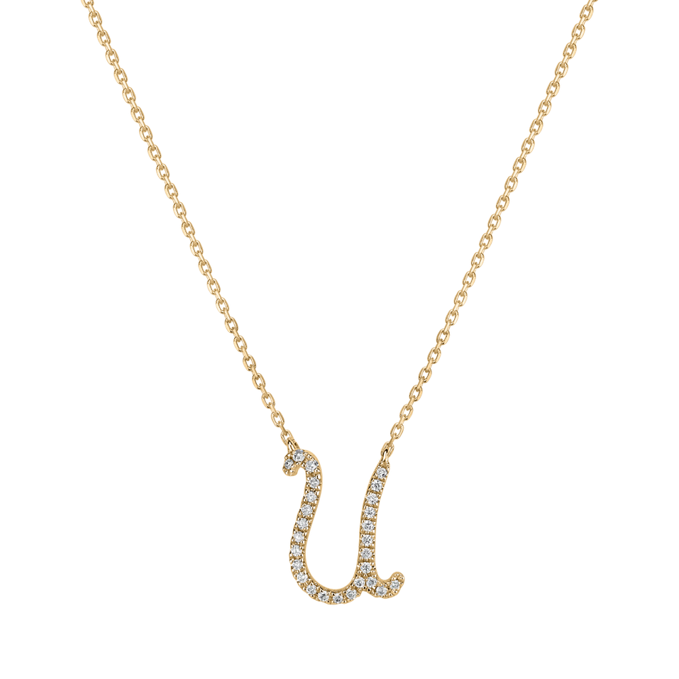 Diamond necklace Curly Glitter U