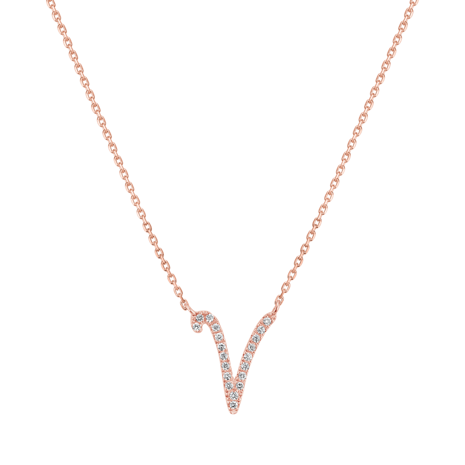 Diamond necklace Curly Glitter V