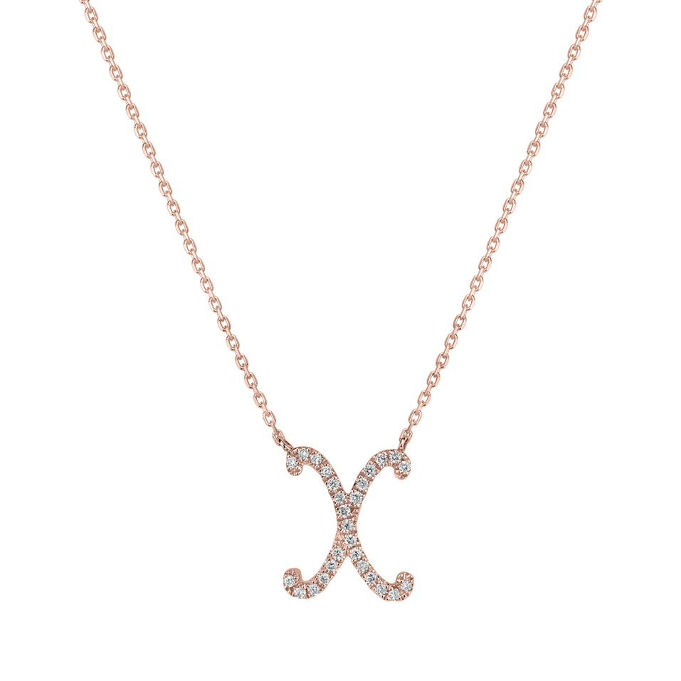 Diamond necklace Curly Glitter X