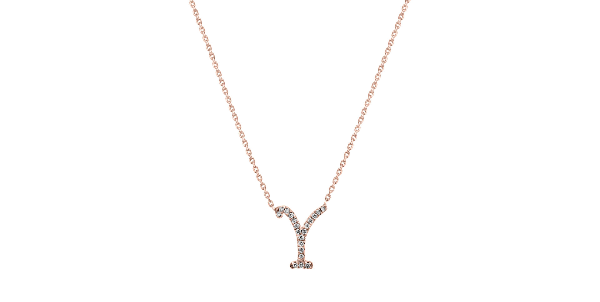 Diamond necklace Curly Glitter Y