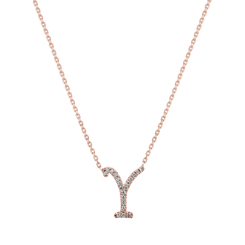 Diamond necklace Curly Glitter Y