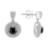 Earrings with black and white diamonds Majesty Sin3