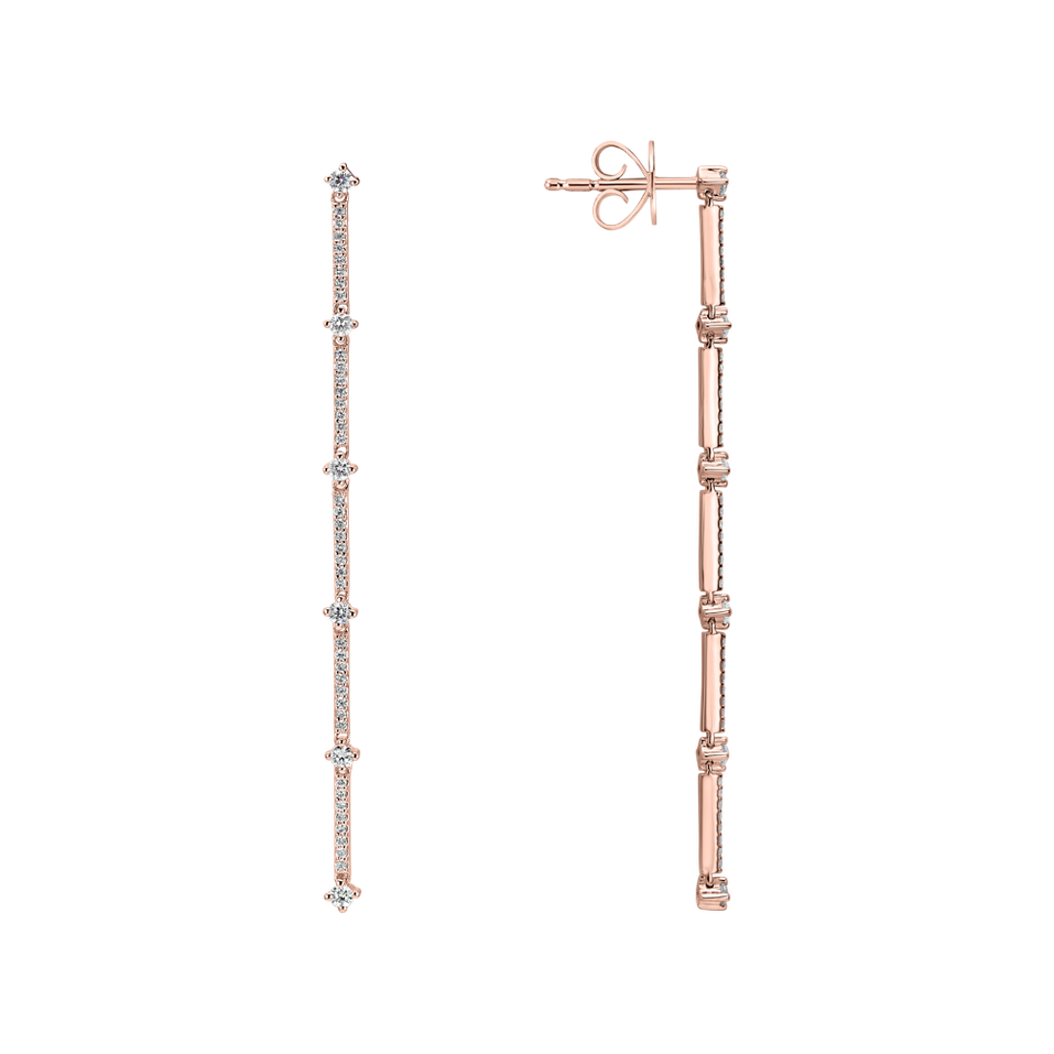 Diamond earrings Delicate Waterfall