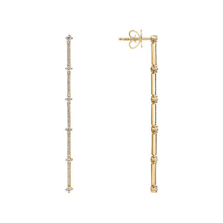Diamond earrings Delicate Waterfall