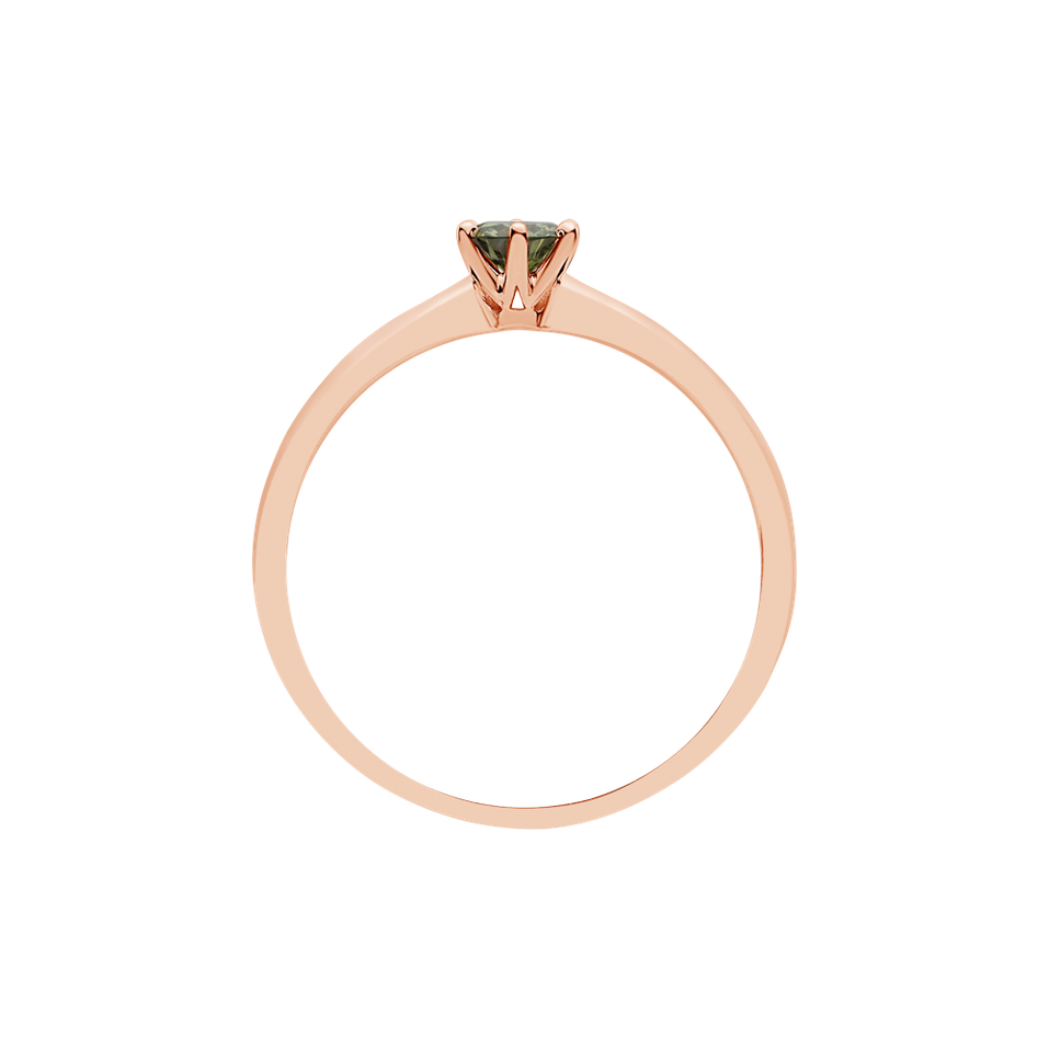 Ring with green diamonds Eternal Joy