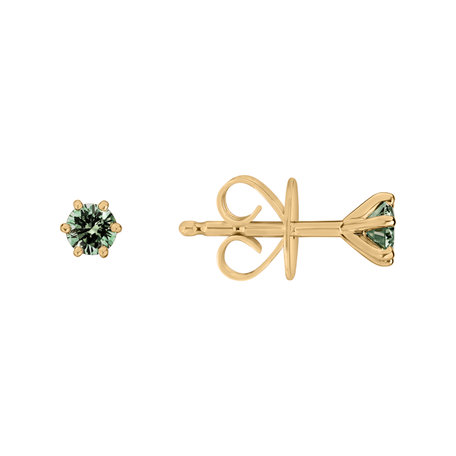 Earrings with green diamonds Vesper Romance