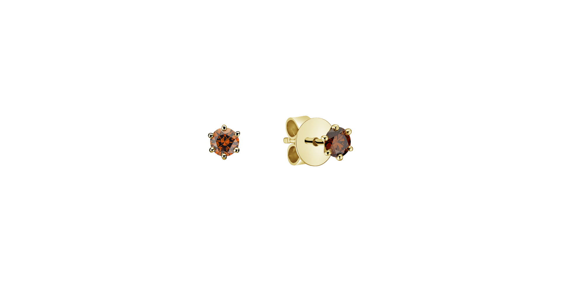 Earrings with orange diamonds Vesper Romance