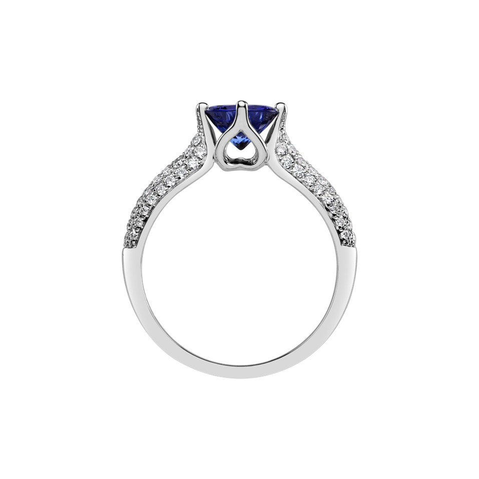 Diamond ring with Tanzanite Fadien
