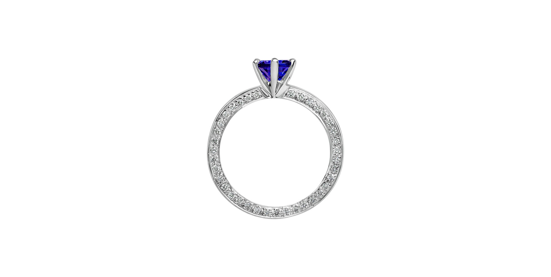 Diamond ring with Tanzanite Galya