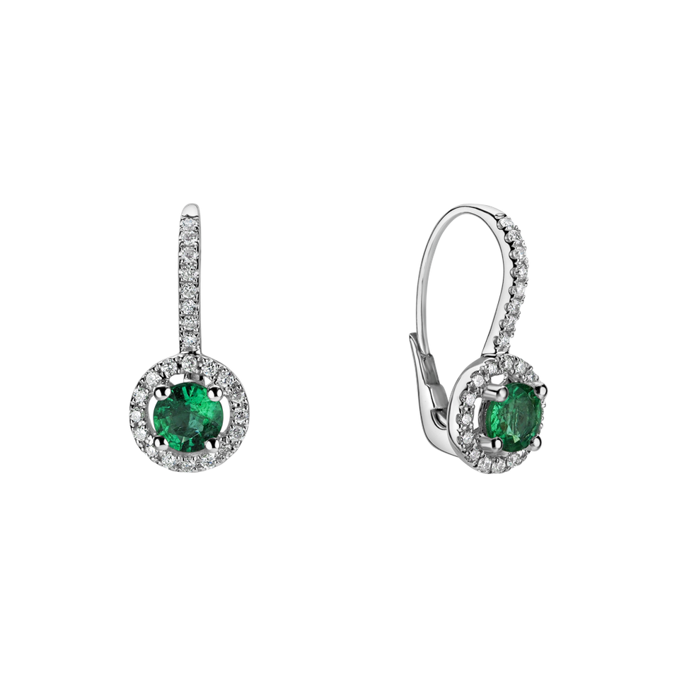 Diamond earrings with Emerald Infinite Splendour