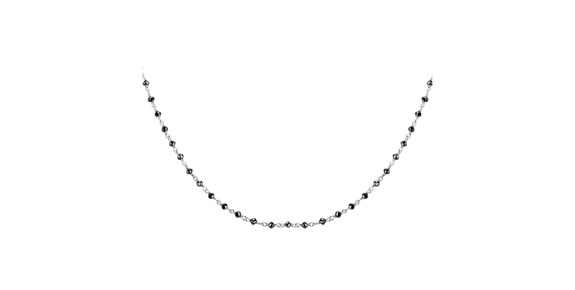 Necklace with black diamonds Dark Melody