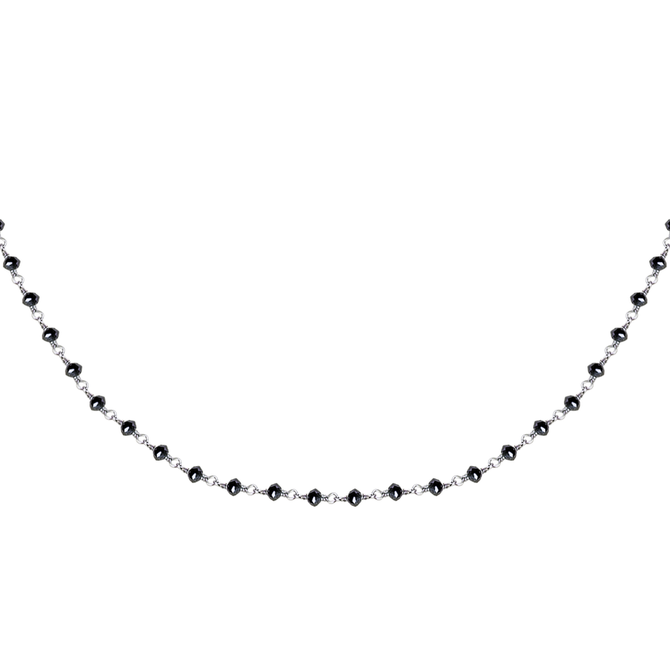 Necklace with black diamonds Dark Melody