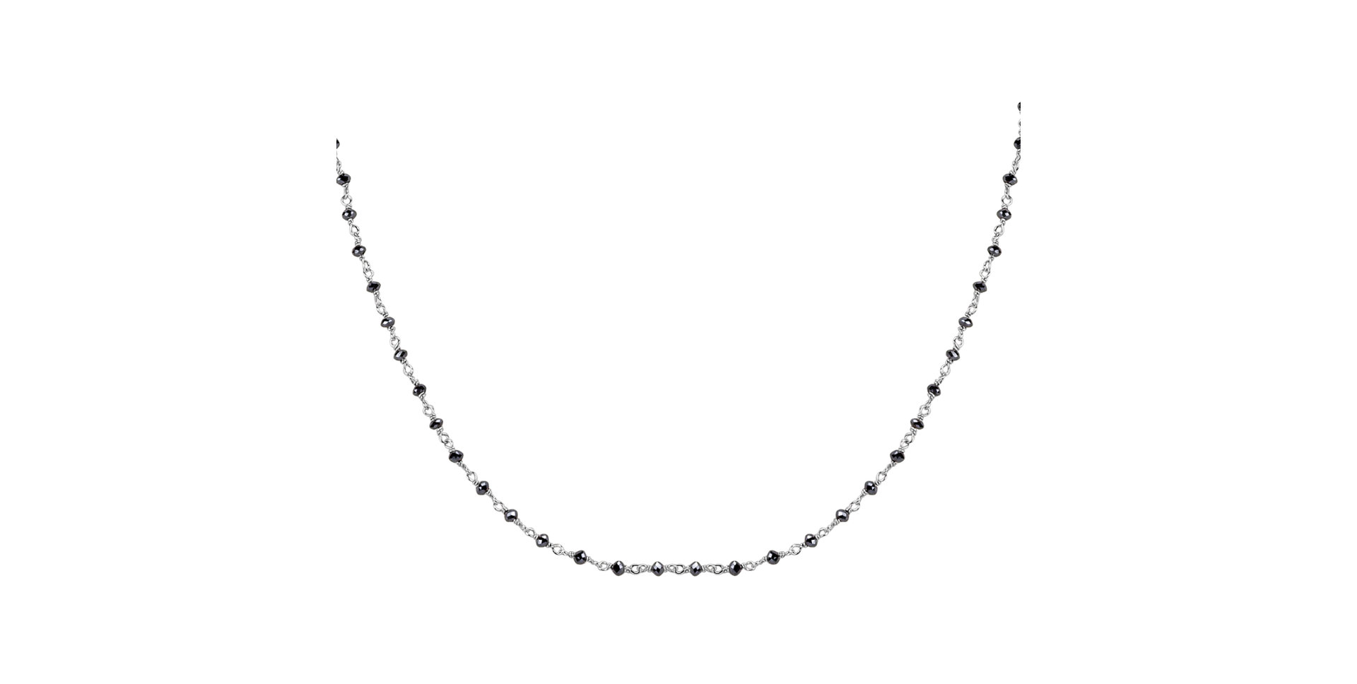 Necklace with black diamonds Dark Melody