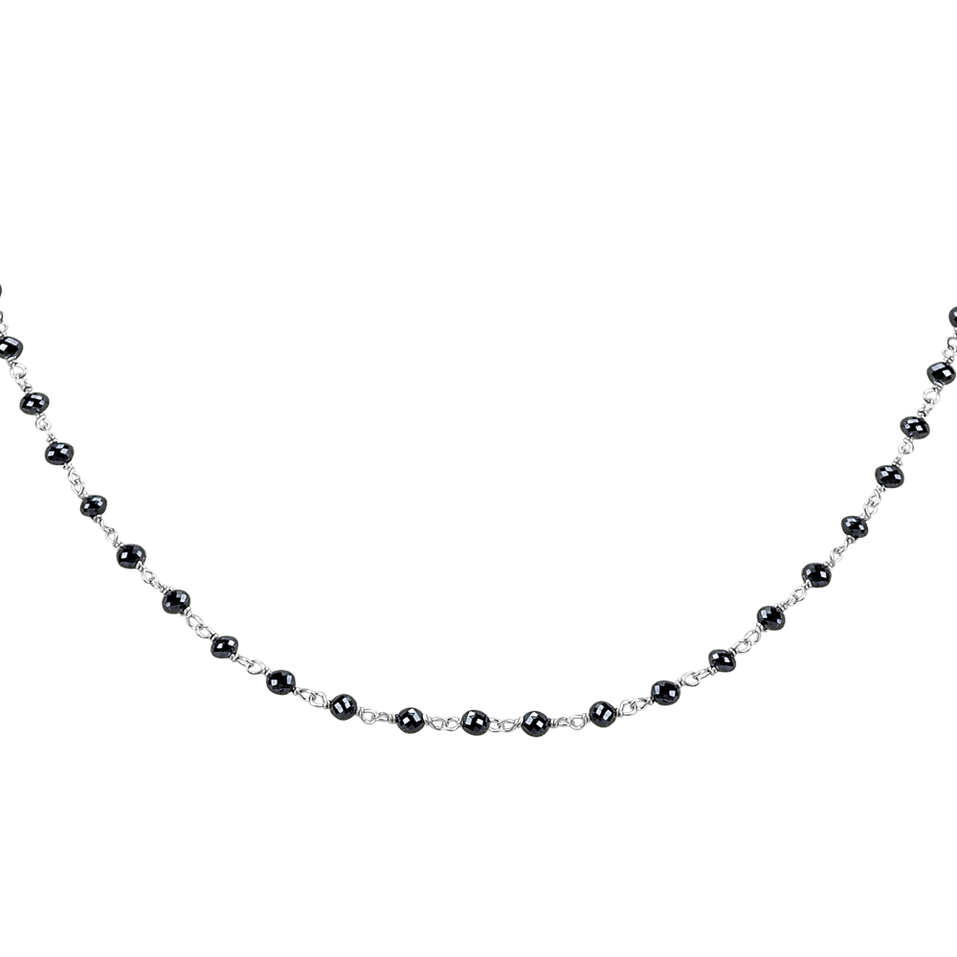 Necklace with black diamonds Dark Melody