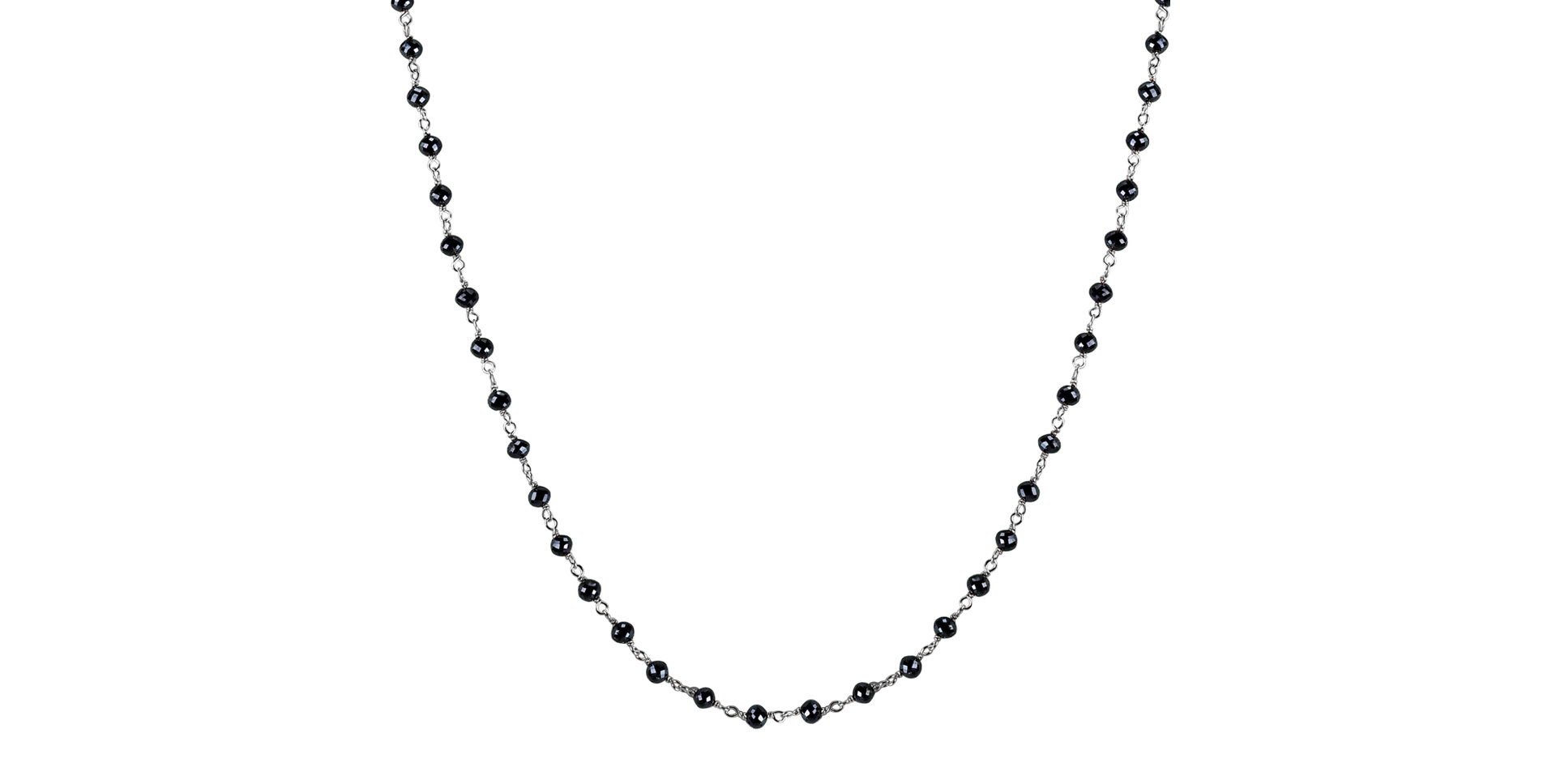 Necklace with black diamonds Dark Melody