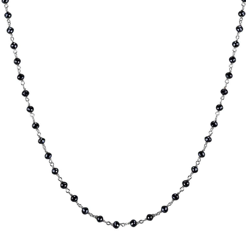 Necklace with black diamonds Dark Melody