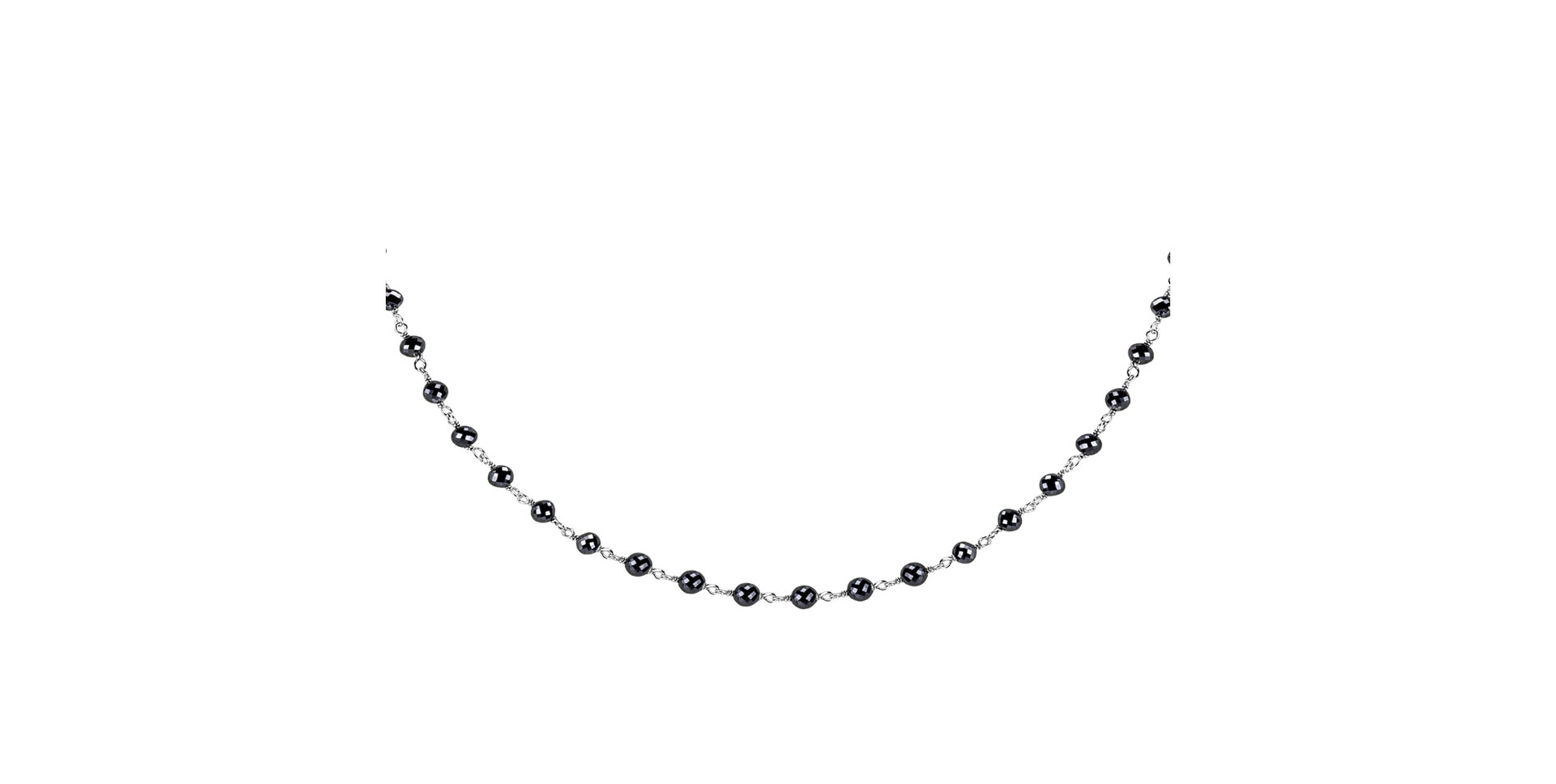Necklace with black diamonds Dark Melody