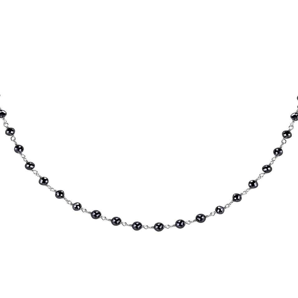 Necklace with black diamonds Dark Melody